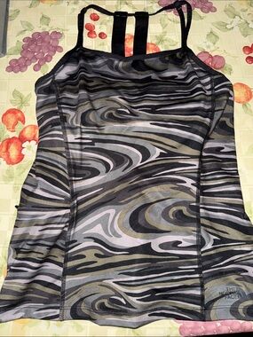 The North Face Women’s Black Gray Olive Swirl Tank